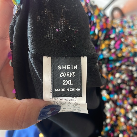 SHEIN Privé Plus Colorful Sequin Skirt - Picture 5 of 7